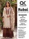 Ruba By Al karam Rayon Cotton Printed Pakistani Dress Material
